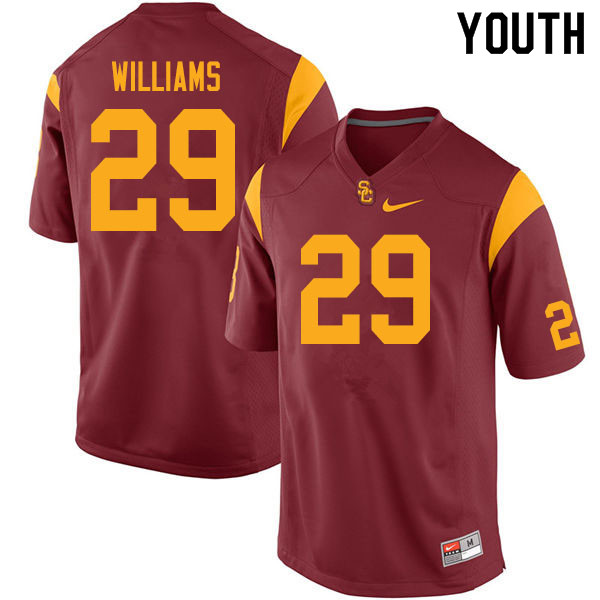 Youth #29 Jayden Williams USC Trojans College Football Jerseys Sale-Cardinal